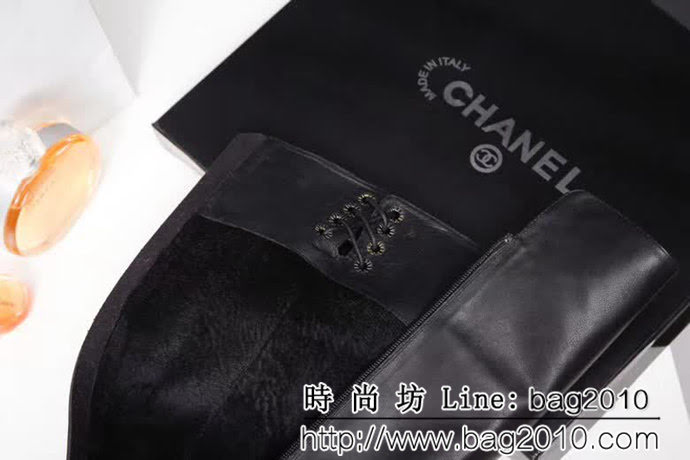 CHANEL香奈兒 義大利時尚奢奢貴族品牌 高跟防水臺 時尚牛皮高筒靴 QZS1939